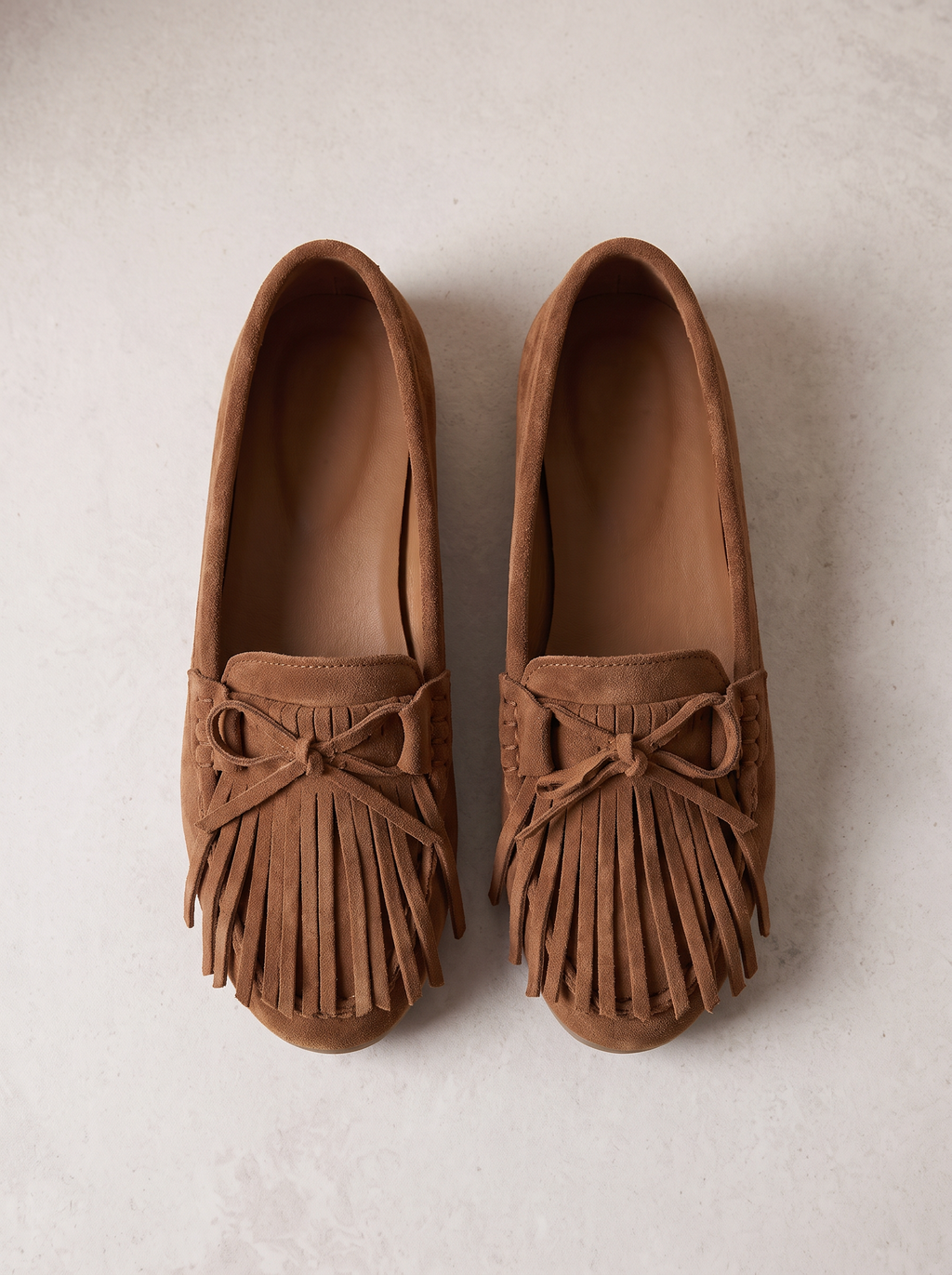 Dames Loafers met Franjes en Strikdetail