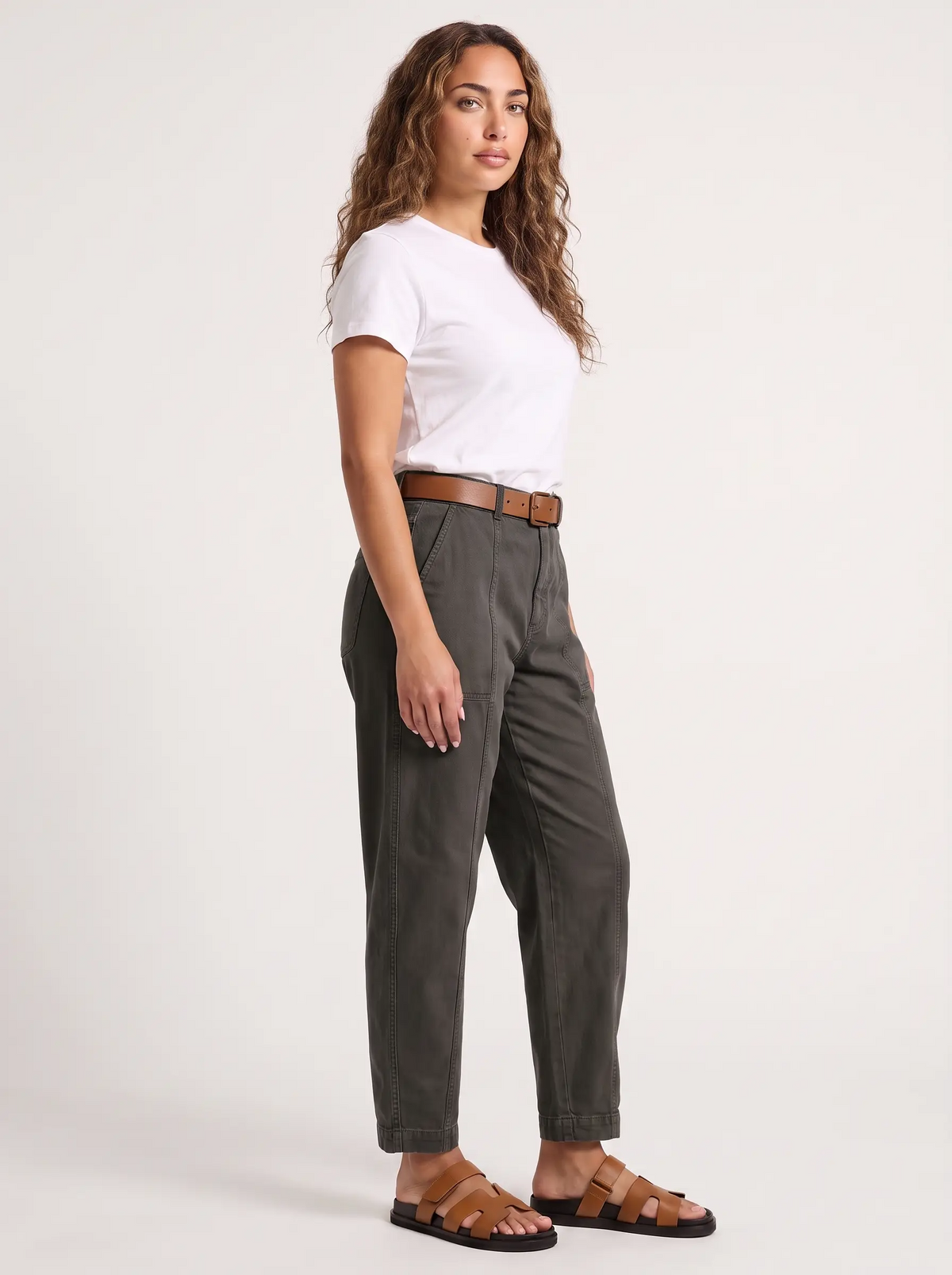 Dames Tapered Broek met Hoge Taille