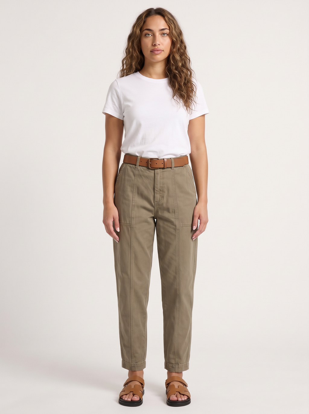 Dames Tapered Broek met Hoge Taille