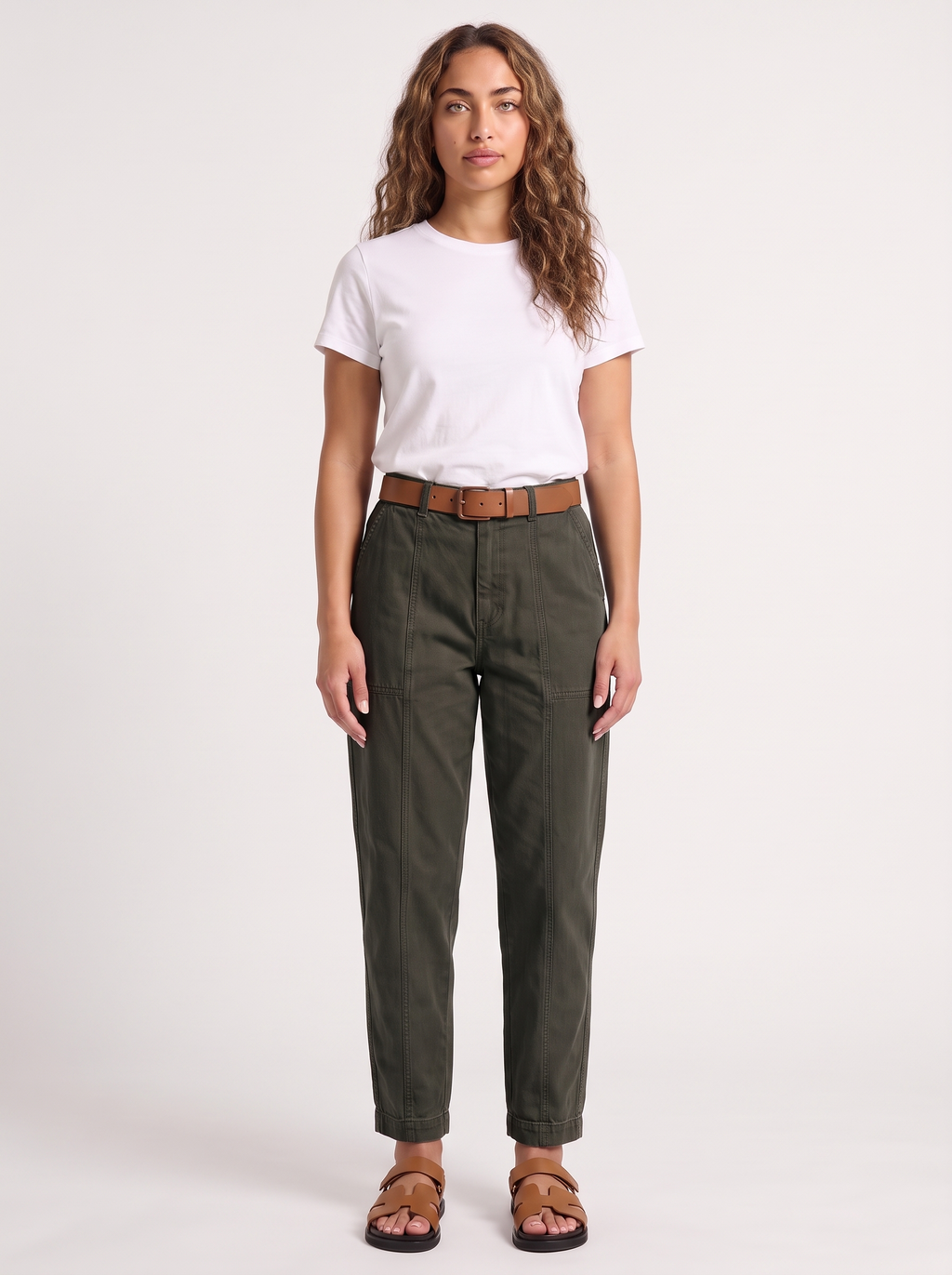 Dames Tapered Broek met Hoge Taille