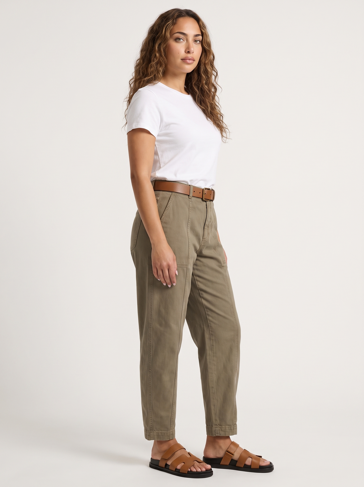Dames Tapered Broek met Hoge Taille