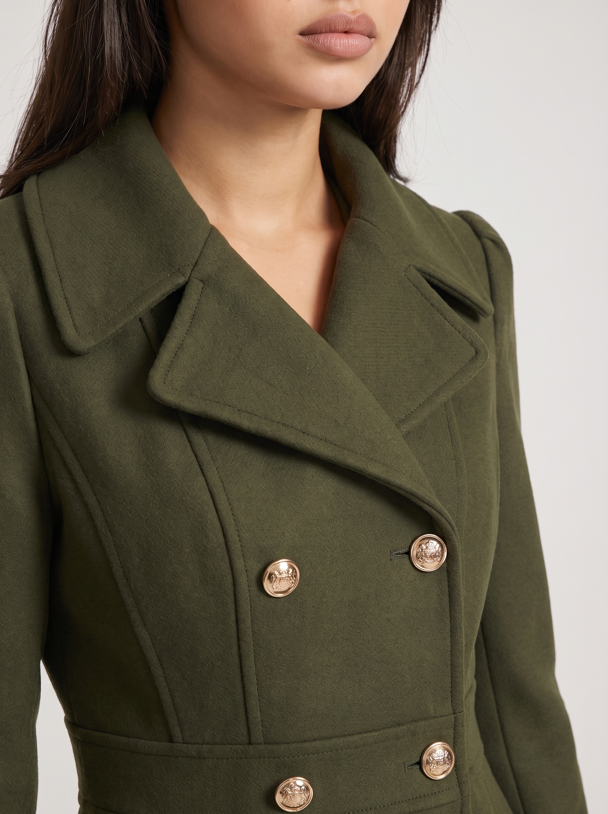 Dames Gevoerde A-Lijn Trenchcoat met Dubbele Knoopsluiting