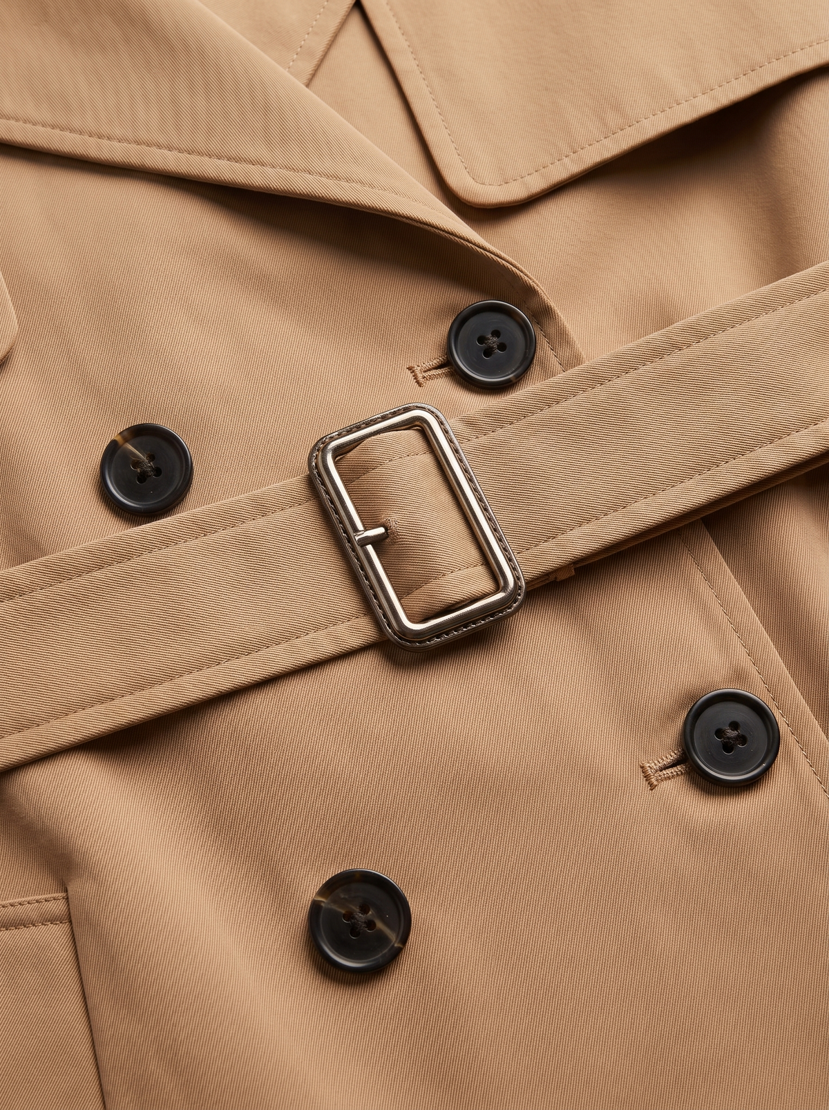 Dames Lange Trenchcoat met Dubbele Knoopsluiting