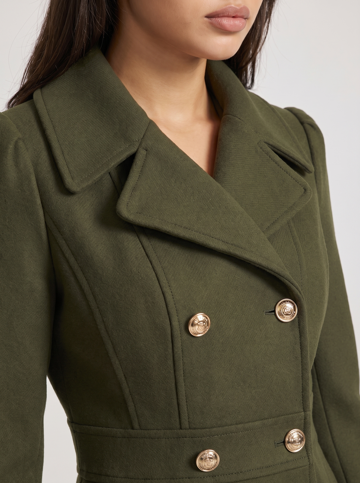Dames Gevoerde A-Lijn Trenchcoat met Dubbele Knoopsluiting