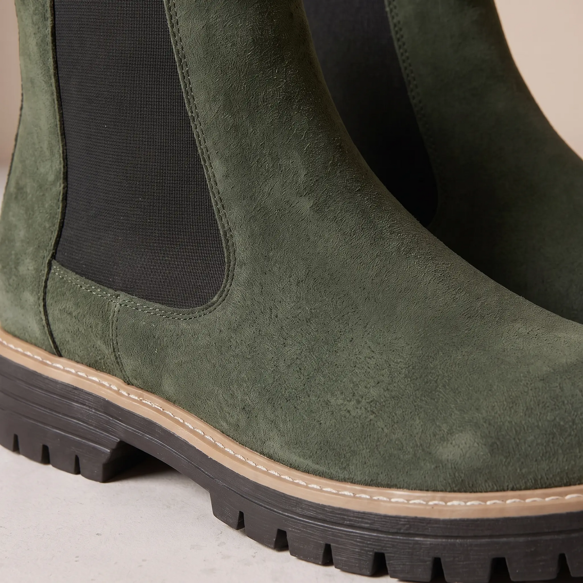 Dames Luxe Chelsea Boots met Elastische Zijpanelen