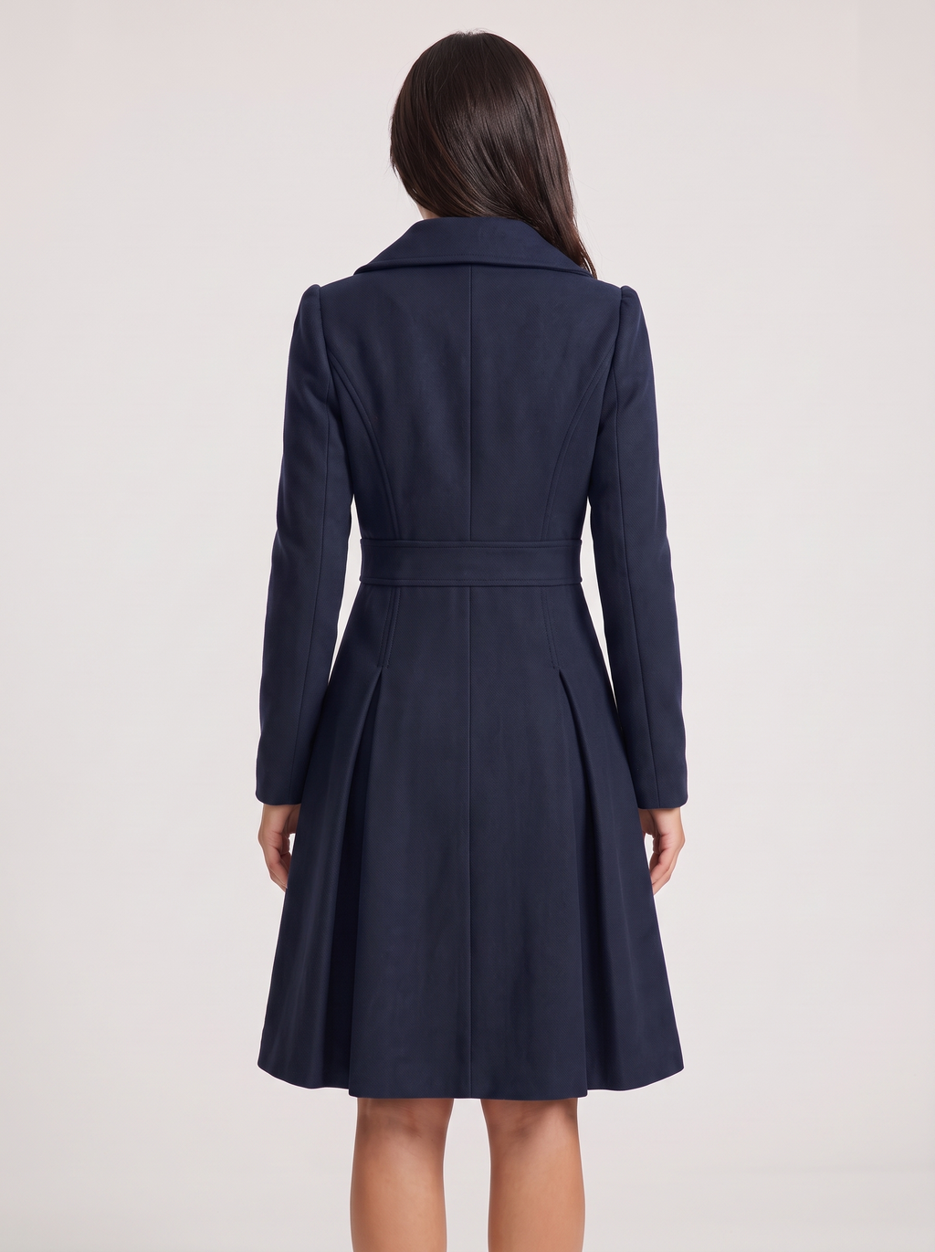 Dames Gevoerde A-Lijn Trenchcoat met Dubbele Knoopsluiting