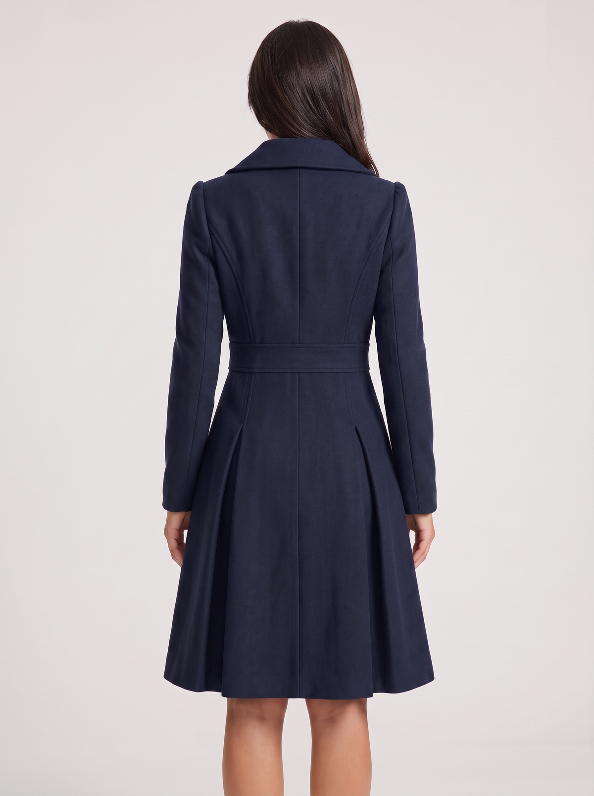 Dames Gevoerde A-Lijn Trenchcoat met Dubbele Knoopsluiting