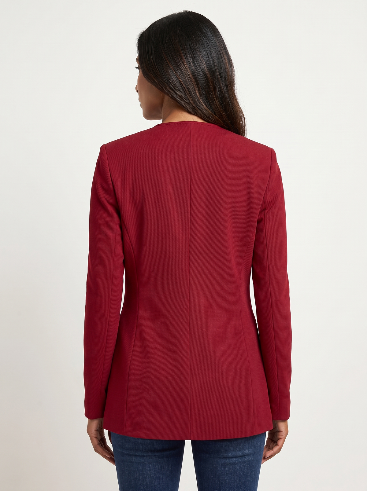 Dames A-Lijn Blazer met V-Hals en Knoopsluiting